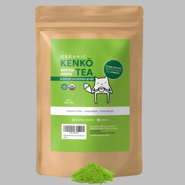 Organic Ceremonial Grade Matcha Powder - 100g Bag - Shizuoka_image_Kenko Matcha_order now