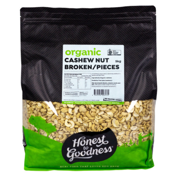 Organic Cashews - Broken/Pieces 5KG_image_Honest to Goodness_order now