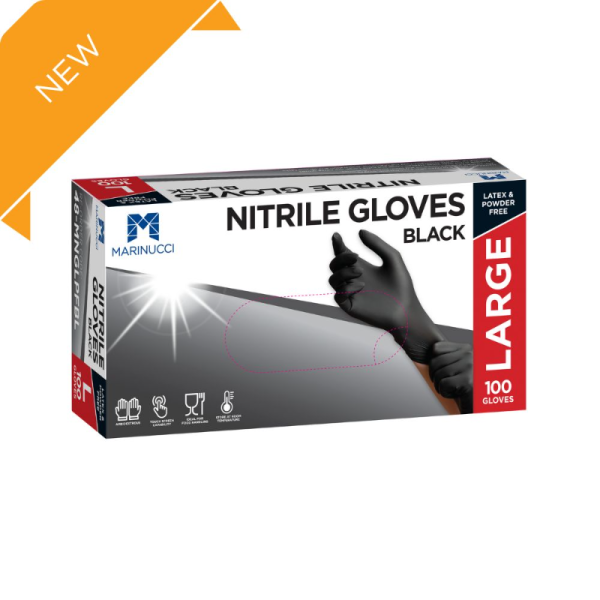 Large Black Powder Free Nitrile Glove_image_Core Hospitality Solutions_order now