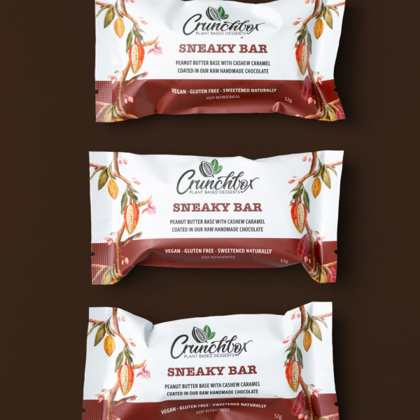 CRUNCHBOX - SNACK Sneaky Bar PACKAGED x 8 - KEEP REFRIGERATED  _image_Crunchbox - The Chocolate Chapter AUS_order now