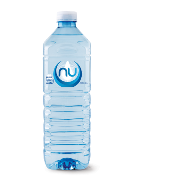 Nu Pure Spring Water 600ml - Square (24)