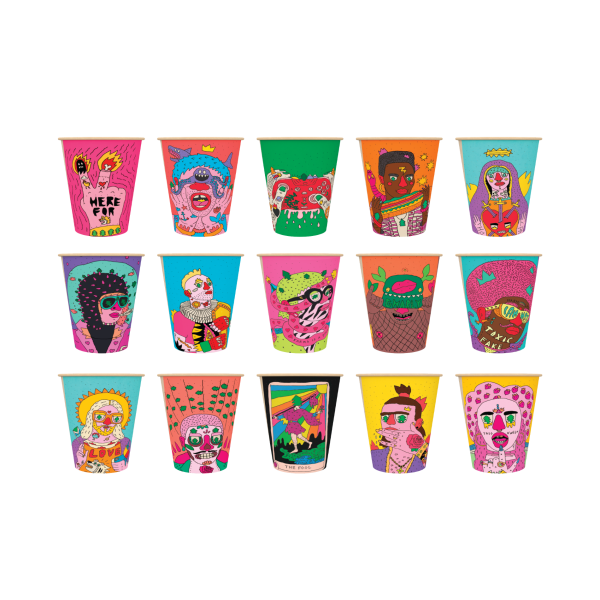 HEROES PRINT (15 prints in a box) Cup 80mm 237ml - 8oz (900 cups) 1002-2-900_image_I AM NOT PAPER_order now