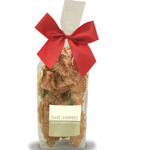 Milk Choc Toasted Coconut Rough 12x180g - in a Stand Up Bag With Bow_image_Just Sweets_order now