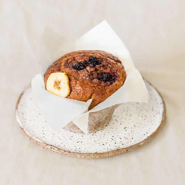 Bramble Banana muffin (gluten friendly) 6x160g_image_Little Miss Muffin_order now