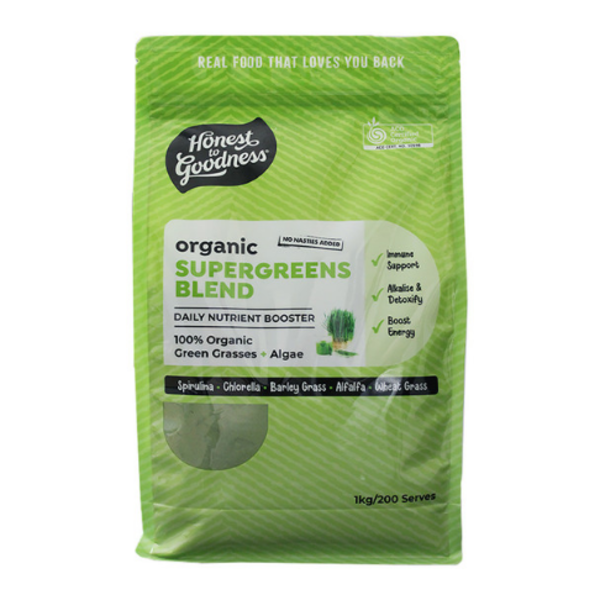Organic SuperGreens Blend 1KG_image_Honest to Goodness_order now