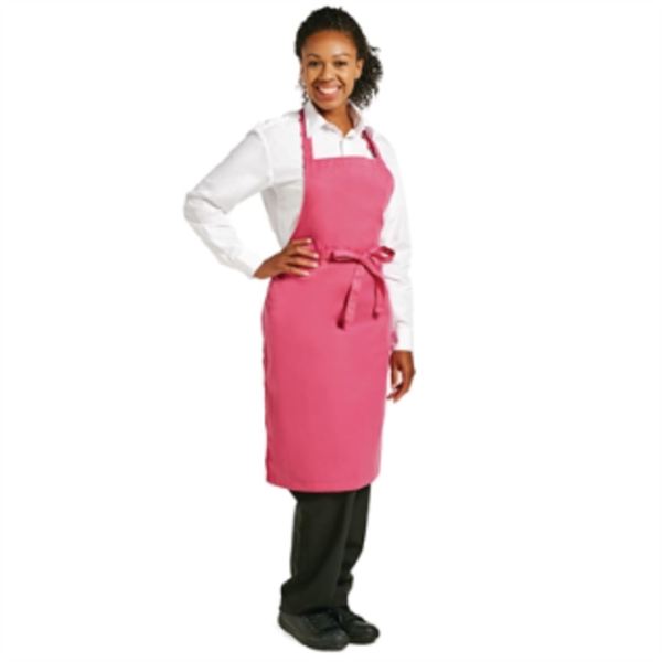 Le Chef Polycotton Bib Apron Pink_image_Nisbets_order now