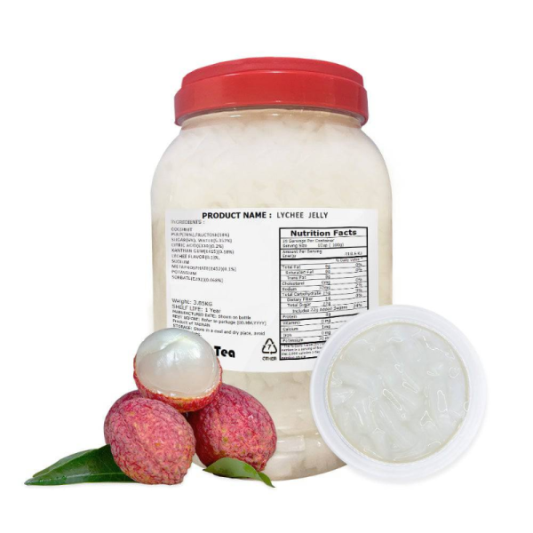 Coconut Jelly - Lychee flavor (3.85kg) 4 Tubs/1 Carton_image_Hank's Tea Bubble Tea Wholesale_order now