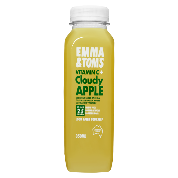 Cloudy Apple Juice - 10 x 350ml Ctn_image_Emma and Tom Foods Pty Ltd_order now