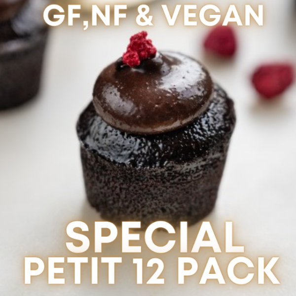 (SPECIAL-PETIT) VG/GF/NF Rich Ganache Cake 12 Pack_image_Mahadeva's Kitchen_order now