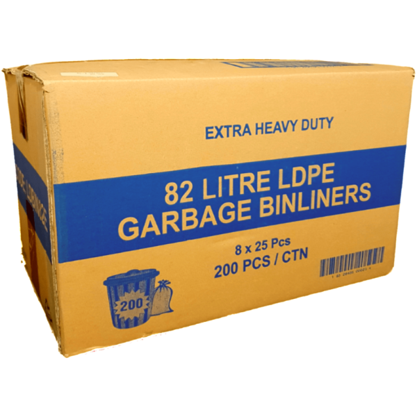 Extra Heavy Duty Black Garbage Bags 82lt (200's)_image_WholesalePak_order now