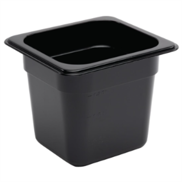 Vogue Black Polycarbonate - GN 1/6 150mm_image_Nisbets_order now