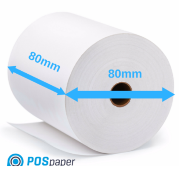 80x80mm Thermal Paper Receipt Roll - 24 Rolls_image_EcoFlow Packaging_order now