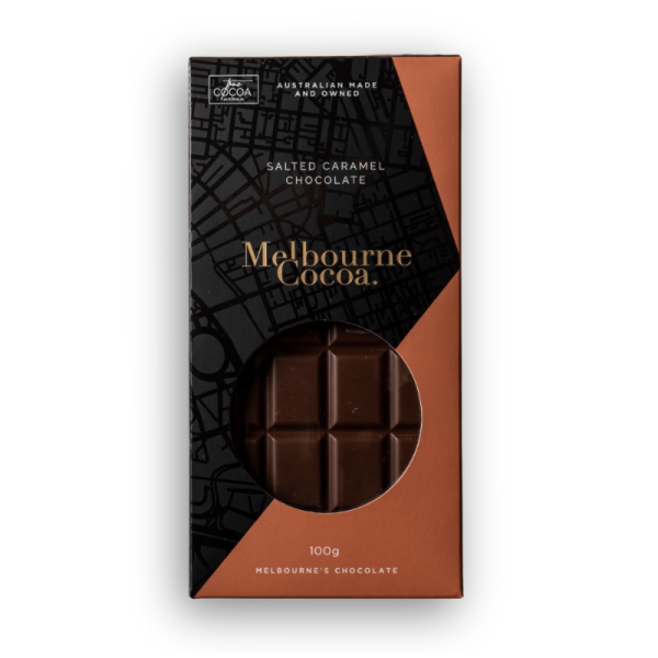 Salted Caramel Chocolate Bar 100g Melbourne Cocoa_image_The Cocoa Group_order now