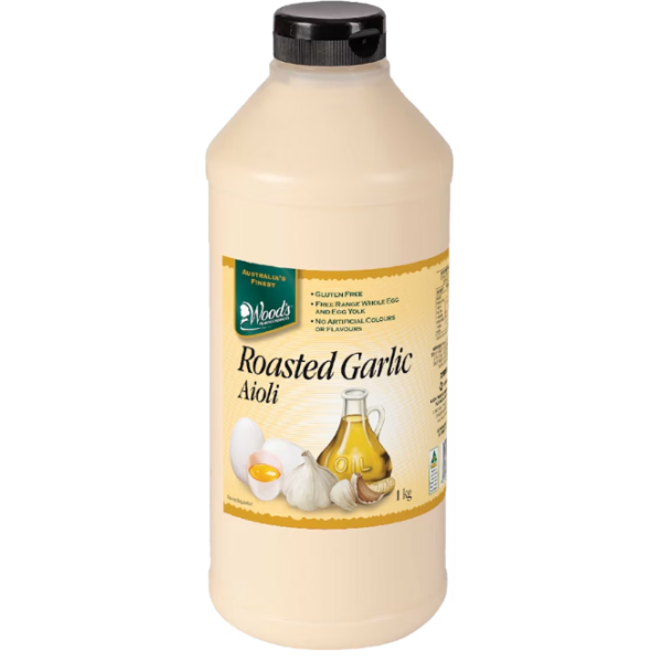 Sauce Aioli Garlic Roasted1kg [GF,Halal,Kosher] Woods_image_Hudson Pacific Foodservice_order now