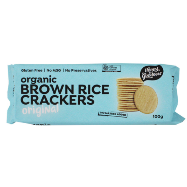 Organic Brown Rice Crackers Original 100g_image_Honest to Goodness_order now