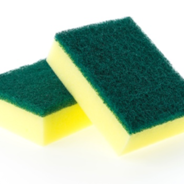 Green and Yellow Sponge Scourer PER PKT/10_image_NATIVE WHOLESALE PTY LTD_order now