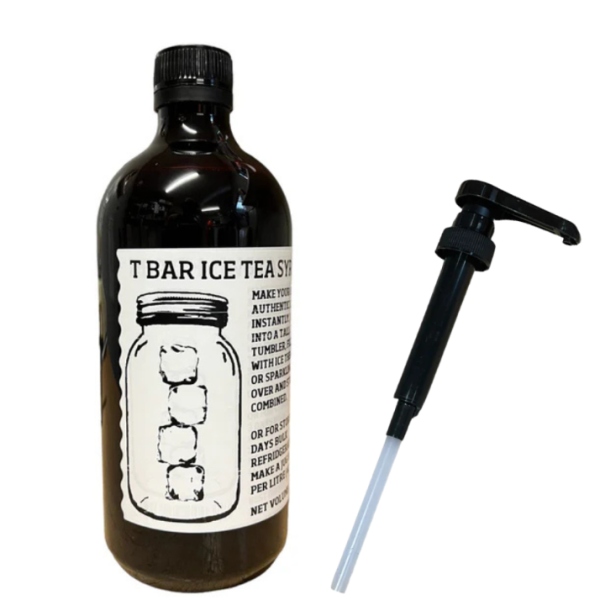 INSTANT ICED TEA SYRUP - PEACH 750ml + Pump - Australian Made_image_T BAR TEA_order now