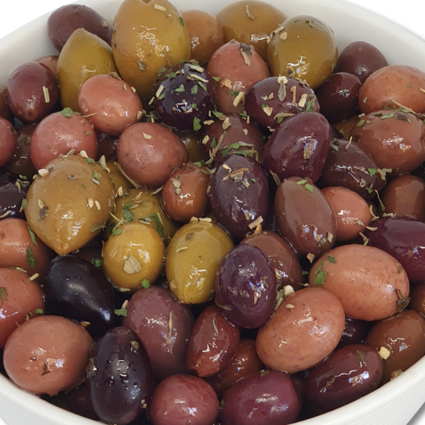 AUSTRALIAN MIX OLIVES - Herbs & Garlic_image_Byron Bay Olive Co_order now