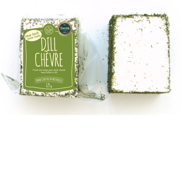 The Vegan Dairy Blocks Dill Chevre 6 X 125g_image_Soulfresh_order now