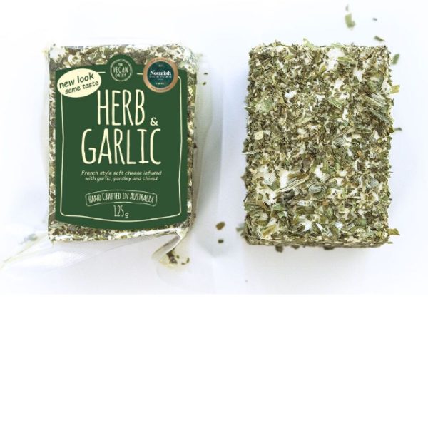 The Vegan Dairy Blocks Herb & Garlic 6 X 125g_image_Soulfresh_order now