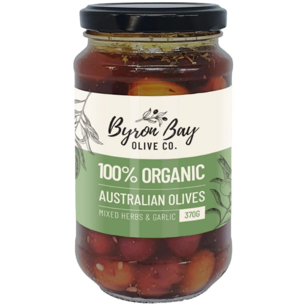 AUSTRALIAN ORGANIC MIX OLIVES - Herbs & Garlic_image_Byron Bay Olive Co_order now