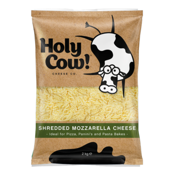 Cheese Mozzarella Shredded 2kg - HOLY COW_image_Plateau Food Distributors_order now