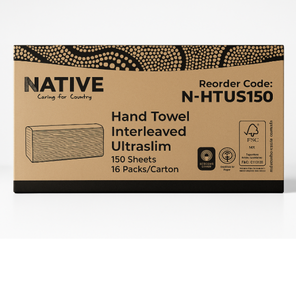 N-HTUS150 Native Ultraslim Interleaved Hand Towel 2400 Sheets/CTN_image_NATIVE WHOLESALE PTY LTD_order now