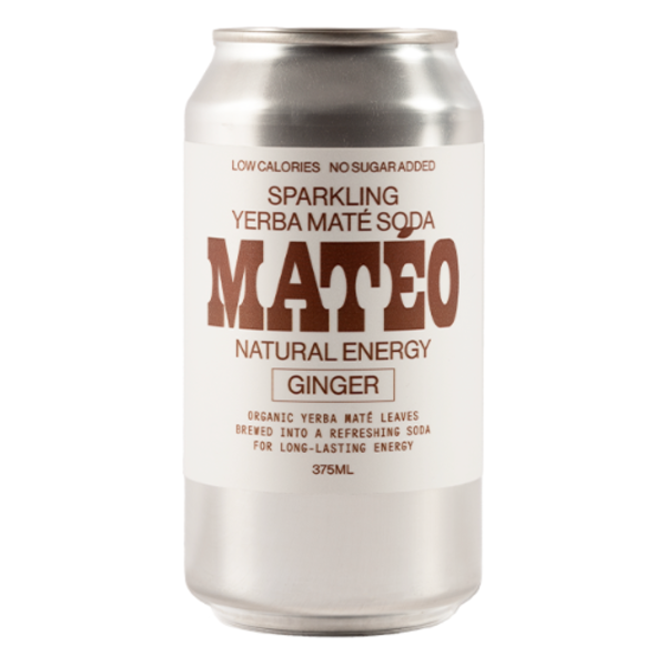 Matéo - Sparkling Yerba Maté Soda - Ginger (24 x 375ml CANS)_image_Camati Food & Beverage_order now
