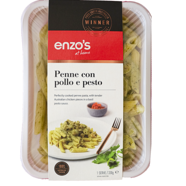 Penne Pesto Pollo Sml 330g_image_Enzo's at Home_order now