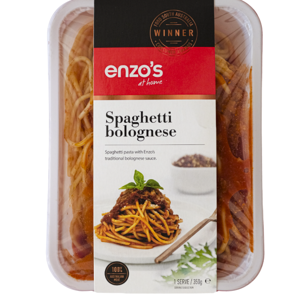 Spaghetti Bolognese Sml 350g_image_Enzo's at Home_order now