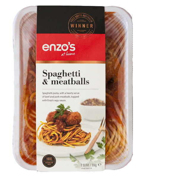Spaghetti Meatballs Sml 350g_image_Enzo's at Home_order now