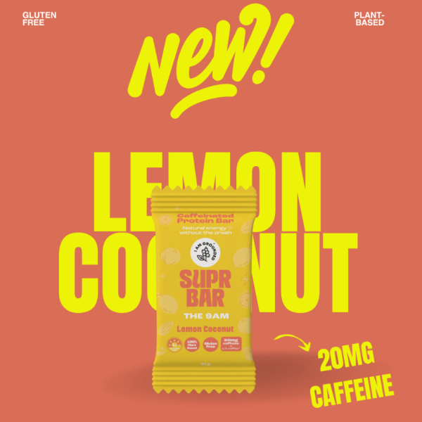 THE 9AM- Lemon Coconut - Soft Caffeinated Protein Bar - Box of 10_image_I Am Grounded_order now