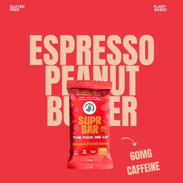 THE PICK-ME-UP- Espresso Peanut butter - Soft Caffeinated Protein Bar - Box of 10_image_I Am Grounded_order now