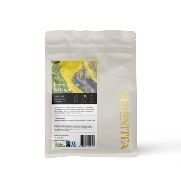 Lemongrass & Ginger Loose Leaf Compostable Pouch, ORGANIC & FAIRTRADE_image_SereniTEA & Zoetic_order now