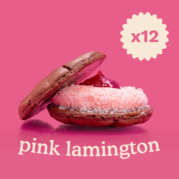 Pink Lamington x 12 Cookies_image_Butterbing Cookies_order now