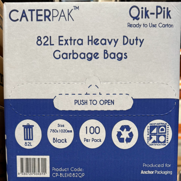 82Lt Extra HD garbage bag Qik-Pik 100pcs_image_Eco Compostable_order now