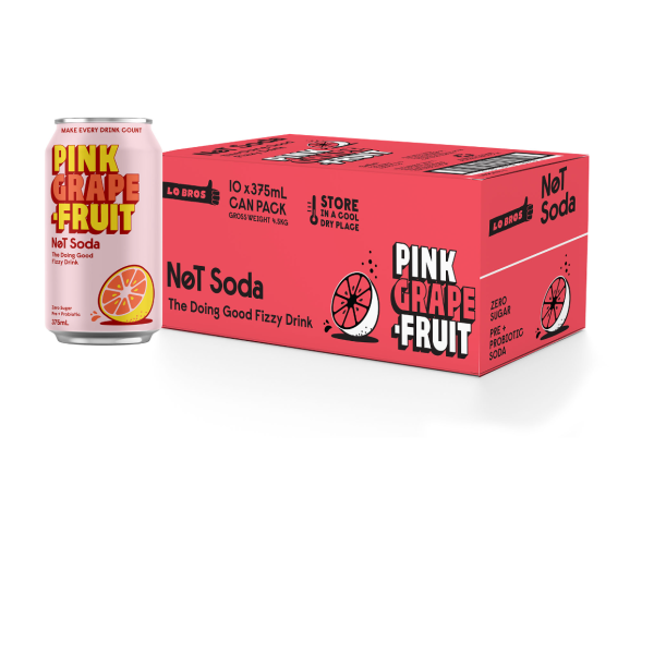 Lo Bros Not Soda Pink Grapefruit 10x375ml_image_Soulfresh_order now