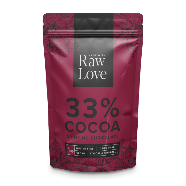 Made With Raw Love - 1kg 33% Drinking Chocolate Powder_image_Origin Tea  | Ovvio Organics _order now
