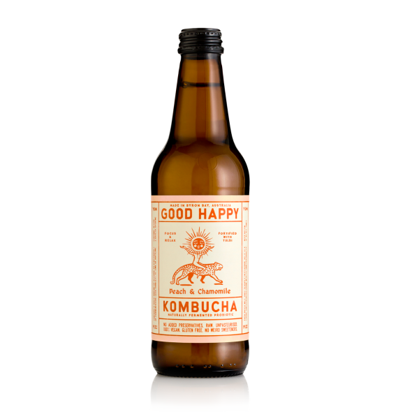 Peach & Chamomile Kombucha (330ml x 12)_image_Good Happy_order now