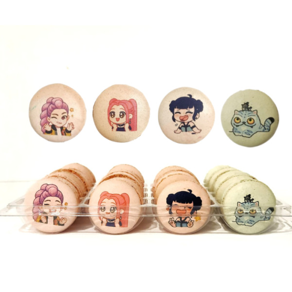Kpop Demon Hunters Macarons - Cotton candy ( 20 Pack)_image_Fatcaron_order now