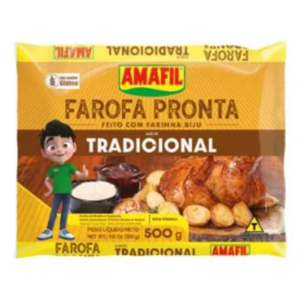 Seasoned Cassava Flour 10x500gr (Farofa Pronta Tradicional 10x500gr)_image_TROPICAL BRAZIL ACAI_order now