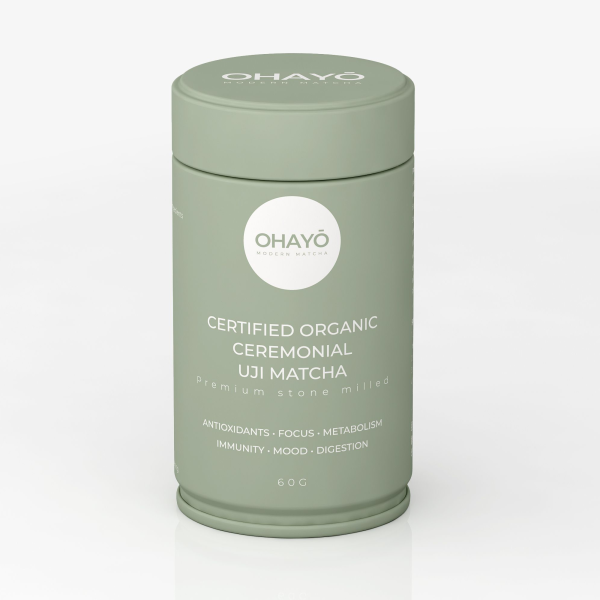 Certified organic ceremonial matcha 60grams from Japan (FOR RETAIL RRP $64) (~1g)_image_OHAYŌ Modern Matcha_order now