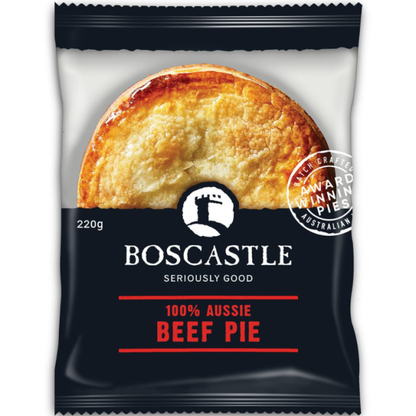 Boscastle Aussie Pie Unwrapped 6 x 220 G_image_Hinbro Milk Supply_order now
