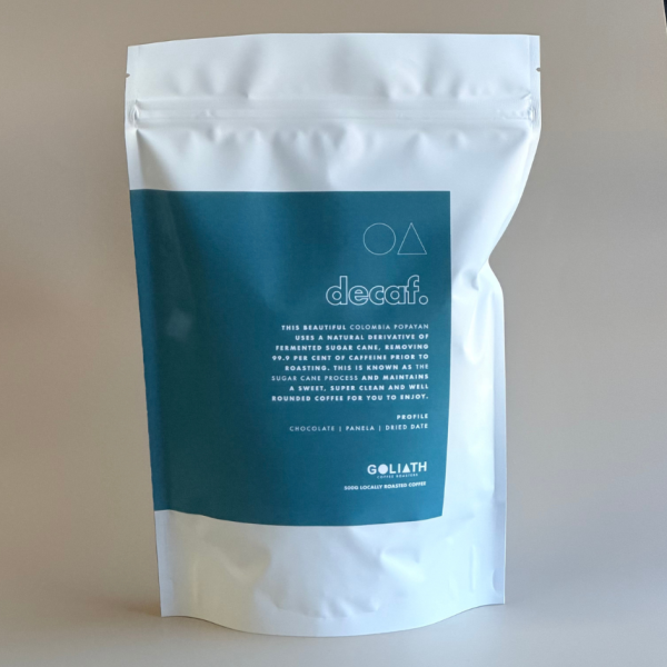 Colombia Sugar Cane Process Decaf 500g - Beans_image_Goliath Coffee Roasters_order now