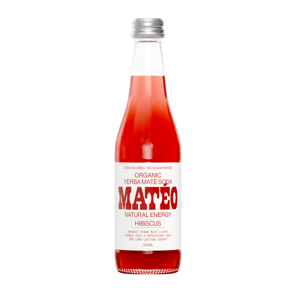 Mateo Yerba Maté Soda Hibiscus (24 x 330ml)_image_Cartel & Co_order now