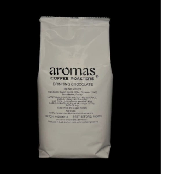 DRINKING CHOCOLATE (GLUTEN FREE AND LACTOSE FREE) - 1kg _image_Aromas Coffee_order now