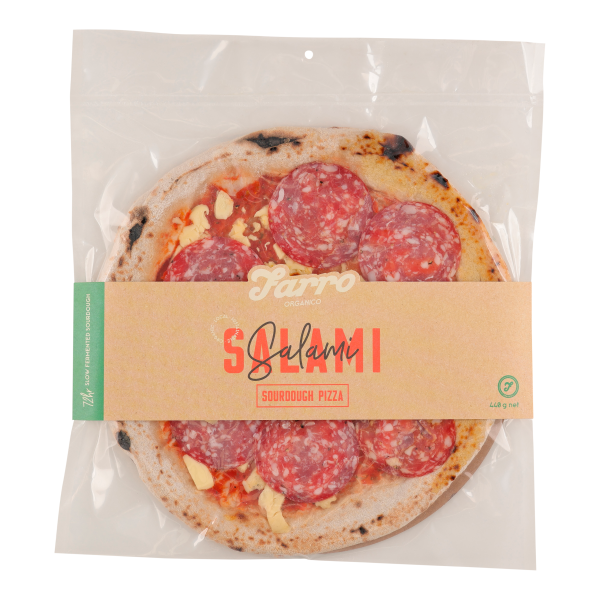 Organic Spelt Salami Pizza (10") (6/CTN)_image_Farro Organico_order now