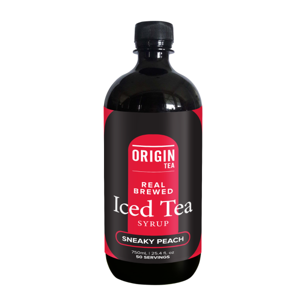 (MC) 6 x 750ml Origin Tea Sneaky Peach Iced Tea Syrup_image_Origin Tea | Ovvio Organics _order now