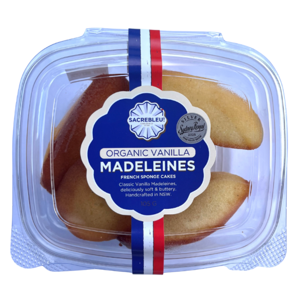 Sacrebleu Organic Vanilla Madeleines 105g_image_Sacrebleu (Caneles and Co)_order now
