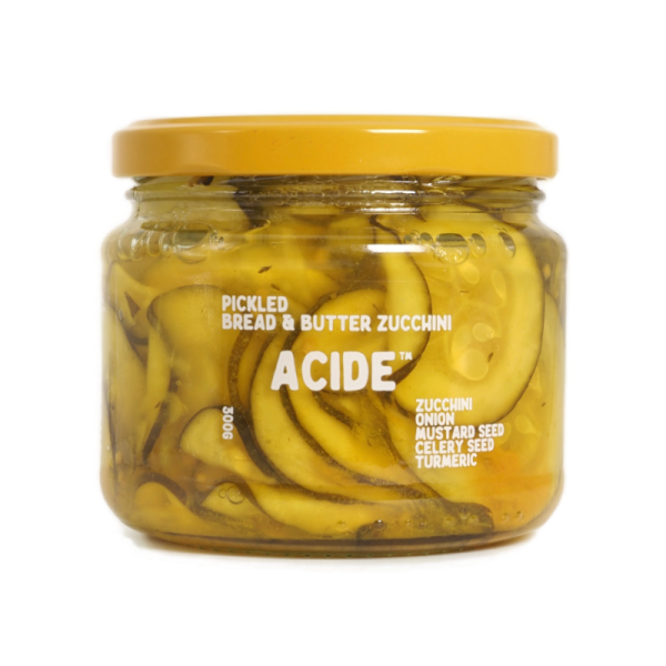 ACIDE - (Pack of 12) BREAD & BUTTER ZUCCHINI PICKLES 300G _image_ACIDE™_order now